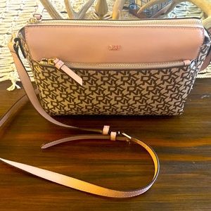 New DKNY Pink and Tan Purse
